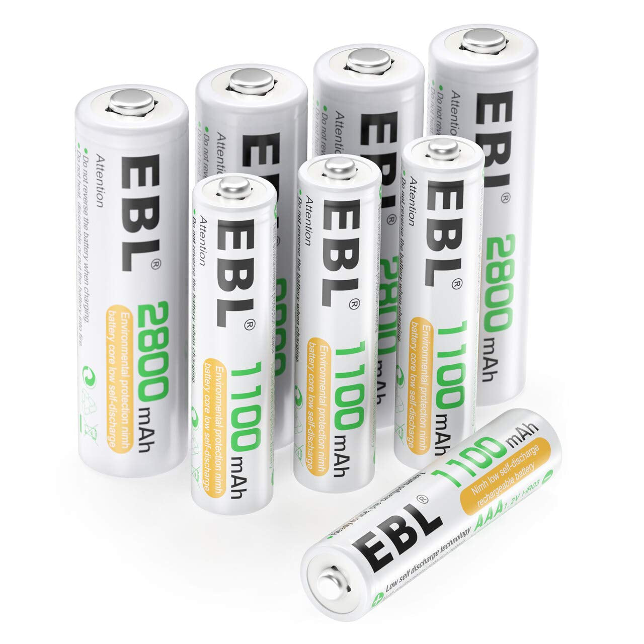 Rechargeable AA & AAA Battery Set (8-Pack) – High-Capacity, Eco-Friendly Power